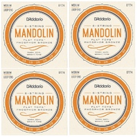 4 sets D'Addario EFT74 Flat Tops Medium Mandolin Strings Gauges 11 - 39