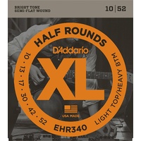 D'Addario EHR340 Half Round Electric Guitar Strings Light Top/HB 10 - 52