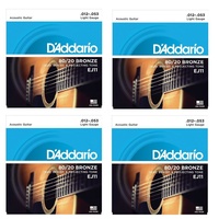 D'Addario EJ11 4 SETS  80/20 Bronze Light Acoustic Guitar Strings