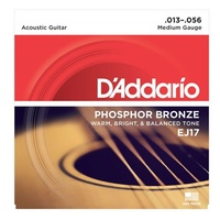 D'Addario EJ17 Phosphor Bronze Medium  Acoustic Strings  13 - 56