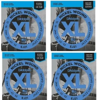 D'Addario EJ21 4 SETS Nickel Wound Electric Guitar Strings, Jazz Light, 12 - 52