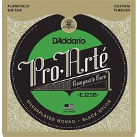 D'Addario EJ25B Pro-Arte Black Nylon Composite Flamenco Guitar Strings 