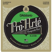 D'Addario EJ25B Pro-Arte Black Nylon Composite Flamenco Guitar Strings 