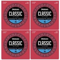 D'Addario EJ27H 4 Sets Student Nylon Classical Guitar Strings, Hard Tension