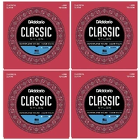 D'Addario EJ27H 4 Sets Student Nylon Classical Guitar Strings, Hard Tension