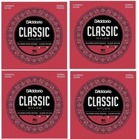 D'Addario EJ27N 4 SETS Student Nylon Classical Guitar Strings, Normal Tension