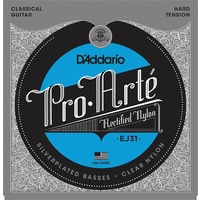 D'Addario EJ31 Classics Rectified Classical Guitar Strings, Hard Tension