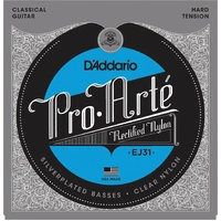 D'Addario EJ31 Classics Rectified Classical Guitar Strings, Hard Tension