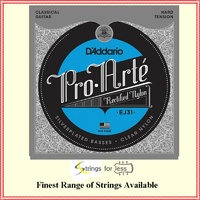 D'Addario EJ31 Classics Rectified Classical Guitar Strings, Hard Tension