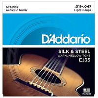 D'Addario Guitar Strings EJ35 12-String Silk & Steel Folk 11 - 47