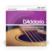 D'Addario EJ38H P/B Acoustic Guitar Strings High Strung/Nashville Tuning 10 - 27