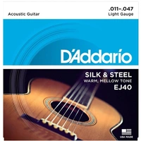 D'Addario EJ40 Silk and Steel Folk Acoustic Guitar Strings - .011-.047 