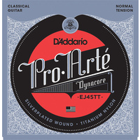 D'Addario EJ45TT ProArte Dynacore Classical Guitar Strings Titanium Trebles