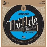 D'Addario EJ46-3D (3Sets)Pro-Arte Classical Nylon Guitar Strings - hard Tension