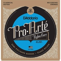 D'Addario EJ51 Pro-Arte Classical Guitar Strings Polished Basses Hard Tension