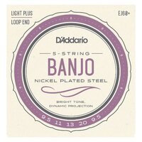 D'Addario J60+ Nickel Light-Plus 5-String Bluegrass Banjo Strings  Set EJ60+