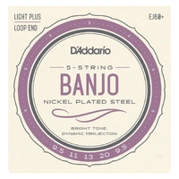 D'Addario J60+ Nickel Light-Plus 5-String Bluegrass Banjo Strings  Set EJ60+