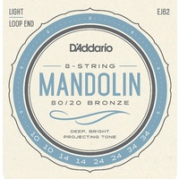 D'Addario EJ62 80/20 Bronze Mandolin Strings, Light 10 - 34  Set