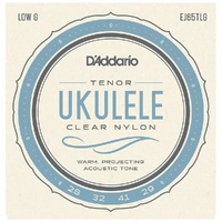 D'Addario Pro-ArtǸ Cust Extruded Tenor Ukulele Strings Low G Clear Nylon 