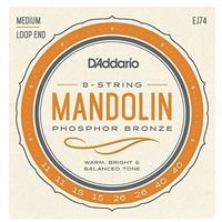 D'Addario EJ74 Phosphor Bronze Mandolin Strings Set  Medium 11 - 40 