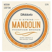 D'Addario EJ74 Phosphor Bronze Mandolin Strings Set  Medium 11 - 40 