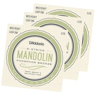 3 x D'Addario J75 EJ75 Phosphor Bronze Medium/Heavy Mandolin Strings 11.5 - 41