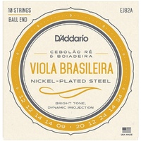 D'Addario EJ82A Viola Brasileira Set, Cebolao Re and Boiadeira 10-String Set