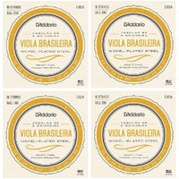 4 Sets D'Addario EJ82A Viola Brasileira Set, Cebolao Re and Boiadeira 10-String Set