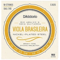 D'Addario EJ82B Nickel Plated Viola  Brasileira Rio  Abaixo 10-String Set