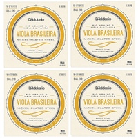 D'Addario EJ82B Nickel Plated Viola  Brasileira Rio  Abaixo 10-String  - 4 SETS