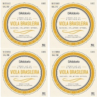 4 Sets D'Addario EJ82C Cebolao Mi and Boiadeira Viola Brasileira Strings 10-String Set