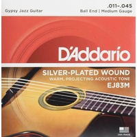 D'Addario EJ83M Gypsy Jazz Acoustic Guitar Strings Ball End Medium 11 - 45