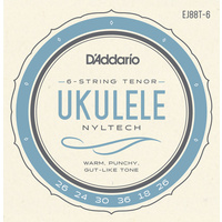 D'Addario EJ88T-6 Nyltech Ukulele Strings, 6-String Tenor