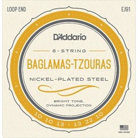 D'Addario EJ91 Baglamas-Tzouras String Set 6-String Set Loop Ends