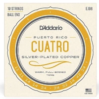 D'Addario EJ96 Cuatro-Puerto Rico Strings Silverwound 10-String Set
