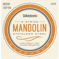 D'Addario EJS74 Mandolin Strings, Set Stainless Steel, 11-40 Loop Ends