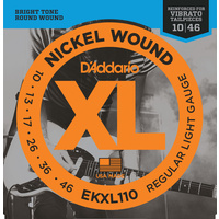 D'Addario EKXL110 Nickel Wound Electric Guitar Strings, Regular Light, Reinforced, 10-46