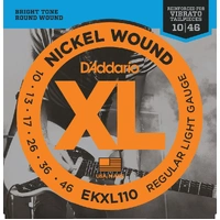 D'Addario EKXL110 Nickel Wound Electric Guitar Strings, Regular Light, Reinforced, 10-46