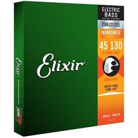 Elixir 14777 Nanoweb  5-String Electric Bass Strings  45-130 Stainless Steel