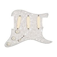 EMG DG20 David Gilmour Pre-Wired Pickguard White Pearl - IVORY pickups