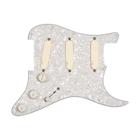 EMG DG20 David Gilmour Pre-Wired Pickguard White Pearl - IVORY pickups