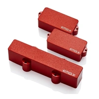 EMG PAX Active Humbucker Alnico V Bass Guitar Pickup with Pots & Wiring Red