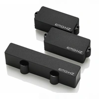 EMG PJHZ Set Passive Ceramic Steel Core Pickup Set Electric Bass, Black, PJ-HZ
