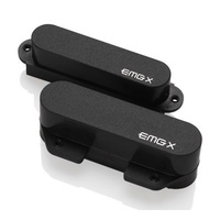 EMG TCX Active Single Coil Ceramic FTX RTX Pickup Set with Pots and Wiring Black