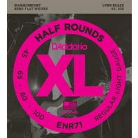 D'Addario ENR71 Half Rounds Bass Guitar Strings Reg / Lt  Long Scale  45 - 100