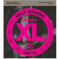 D'Addario ENR71SL Half Round Bass Guitar Strings, Light 45-100, Super Long Scale