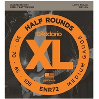 D'Addario ENR72 Half Round Bass Guitar Strings, Medium, 50-105, Long Scale
