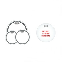 Evans EC2S Clear Rock Pack (10", 12", 16") with 14" HD Dry Snare Batter