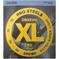 D'Addario EPS180 ProSteels Bass Guitar Strings Extra Super Light 35-95 Long Scal