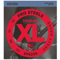 D'Addario EPS230 ProSteels Bass Guitar Strings, Heavy, 55-110, Long Scale